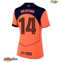Camiseta Barcelona Marcus Rashford #14 Tercera Equipación para mujer 2025-26 manga corta